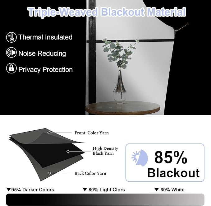 Simplebrand Ava Denim Blackout Curtains - Image 2