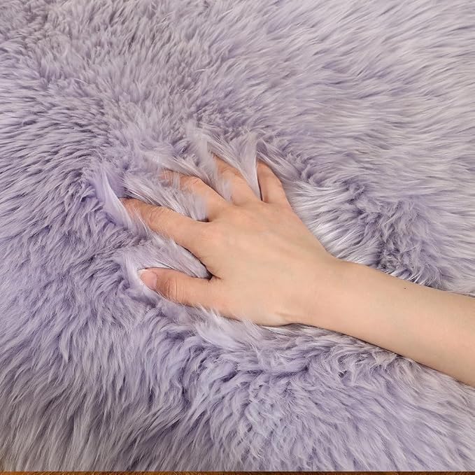 LLB Genuine Sheepskin Area Rug Wool Rug Fur Carpet Fluffy Shaggy Fur Rug - Image 6
