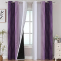 Purple and Greyish White Ombre Blackout Curtains by ESTELARTEXTILER