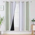 Sage Green and Greyish White Ombre Blackout Curtains by ESTELARTEXTILER