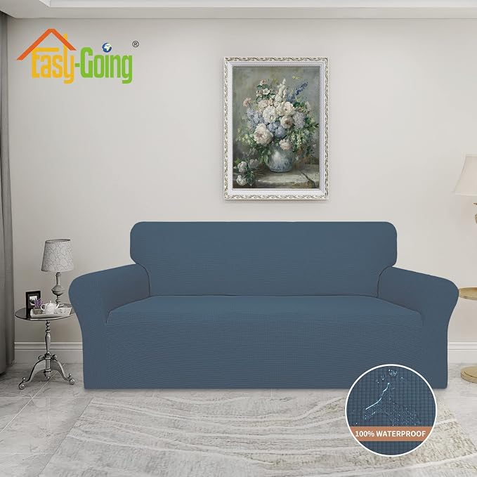 Easy-Going 100% Waterproof Couch Cover, 3 Cushion Couch Slipcover - Image 2