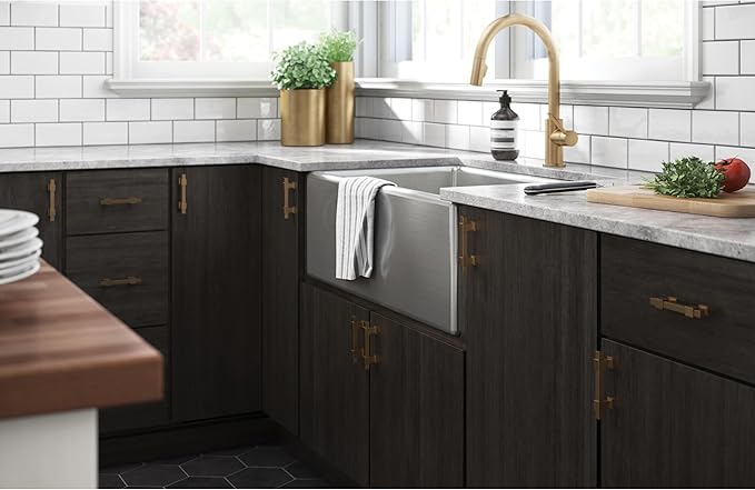 Franklin Brass Adjusta-Pull (5-Pack) Adjustable Drawer Pulls | Fits 1-3/8 to 4 Inch Hole Centers | Champagne Bronze Cabinet Handles| Square Bar P44367-CZ-B