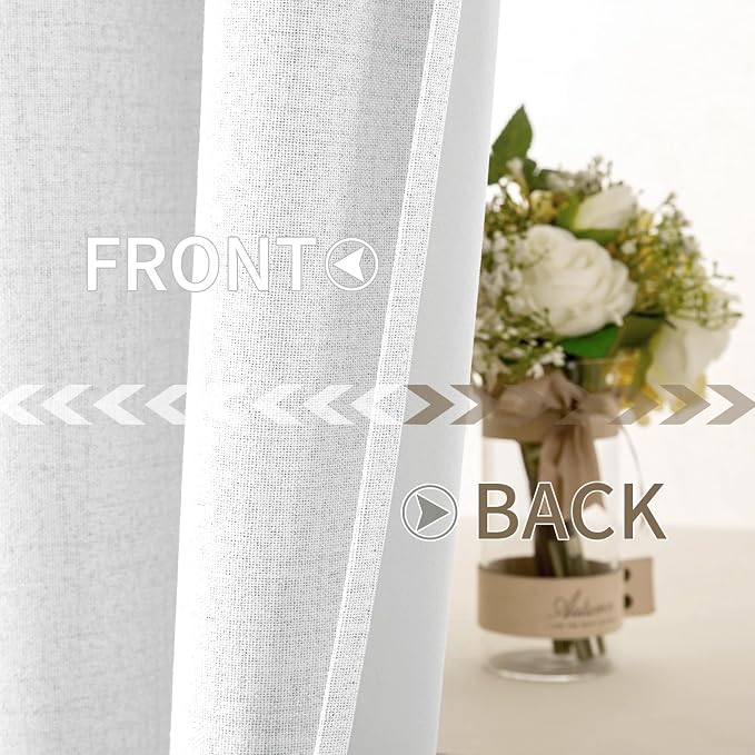 MIULEE 100% Blackout Linen Curtains - Image 6