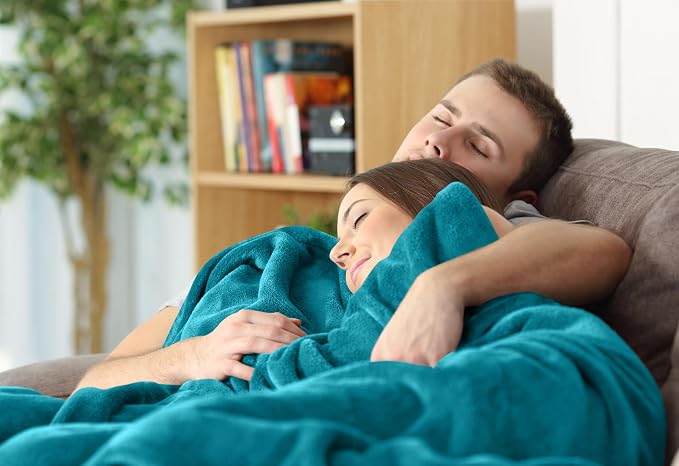 Utopia Bedding Soft Fleece Bed Blanket King Size Turquoise | Microfiber Plush - Image 7