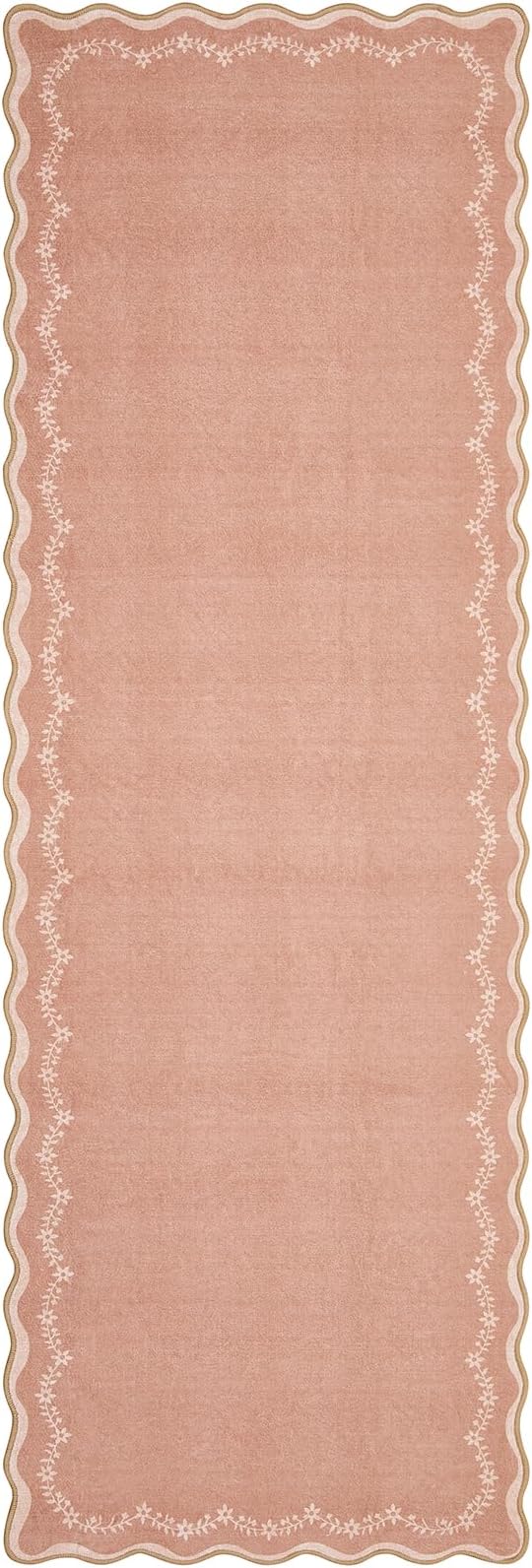 GarveeHome 2x6 Scalloped Washable Runner Rug Non Slip Hallway Kitchen Rug | by GarveeHome