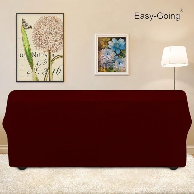 Easy-Going Stretch Oversized Sofa Couch Slipcover Washable Wine | 1-Piece Extra - Image 4