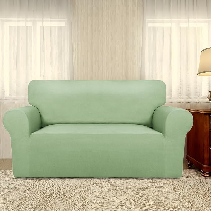 PureFit Stretch Loveseat Covers Fleece Couch Covers - Image 2