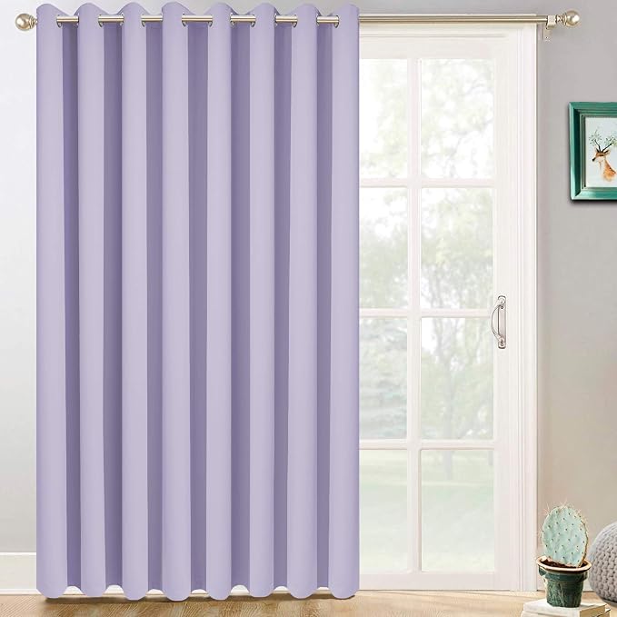 Yakamok Lilac Room Darkening Curtains 84 inch Lavender Sliding Door Drapes | 1 by Yakamok