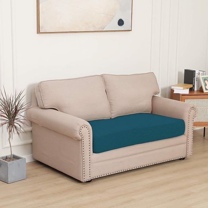 Easy-Going Stretch 1 Piece Loveseat Couch Cushion Cover - Image 2