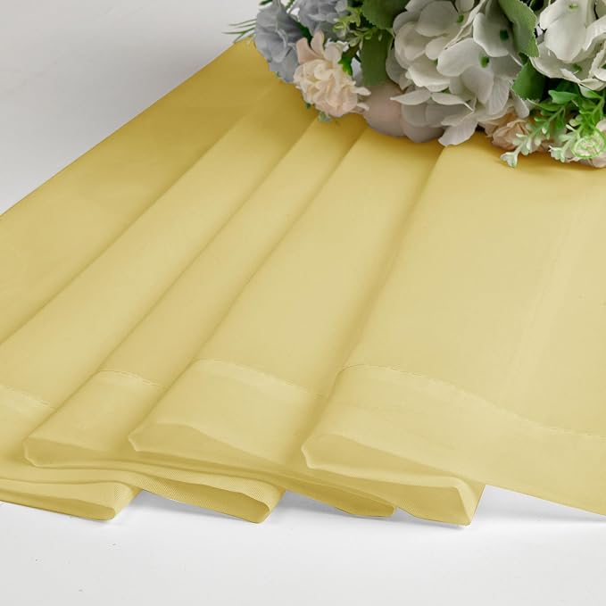 Yellow Sheer Curtains 90 Inches Long 2 Panels, Gauzy Light Filtering Breathable - Image 8