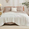 EMME Cotton Muslin King Blanket 4 Layer，Oversized Gauze Bedspread Coverlet by EMME