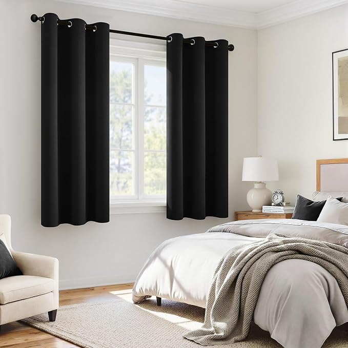 MIULEE Black 100% Blackout Curtains - Image 6
