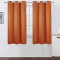 Orange Blackout Curtains 42 x 63 Inch Length/Set of 2 Curtain Panels/Thermal by Lemomo