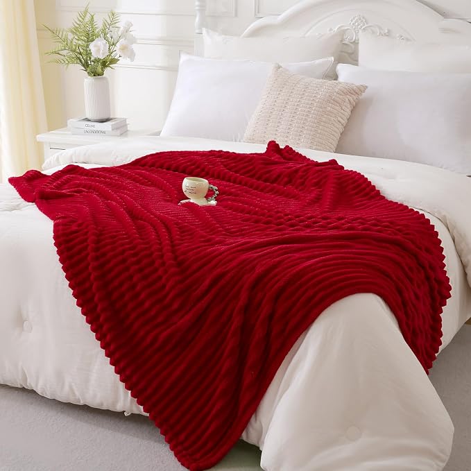 Red Fleece Throw Blanket 50”×60” - Image 3