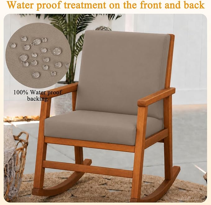 HEBE Stretch Patio Cushion Covers Set 12pcs, Waterproof Outdoor Couch Covers - Image 5