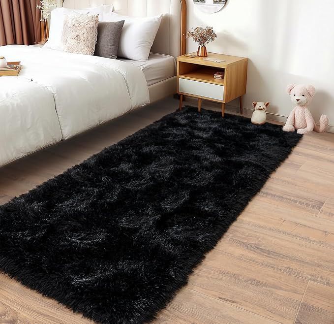 Pionblank Fluffy Runner Rugs for Bedroom 2x6, Plush Soft Fuzzy Bedside Carpet - Image 2