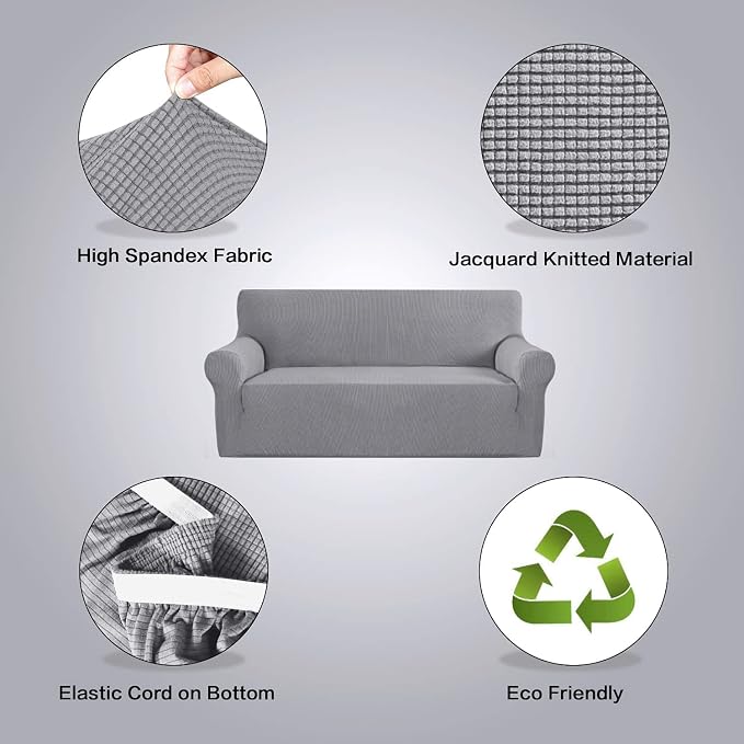 H.VERSAILTEX Stretch Oversized Couch Cover 1 Piece Sofa Slipcovers - Image 4