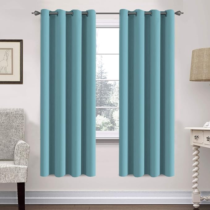 H.VERSAILTEX Insulated Thermal Blackout 52 x 72 Inch Long Curtain Panels Pair by HVERSAILTEX