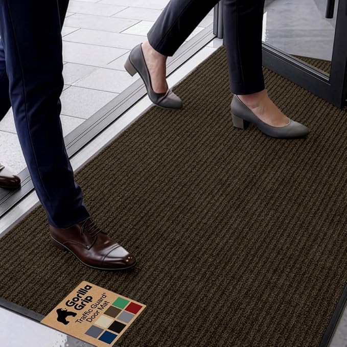 GORILLA GRIP Waterproof Traffic Guard Door Mat, Indoor Outdoor Heavy Duty by Unknown