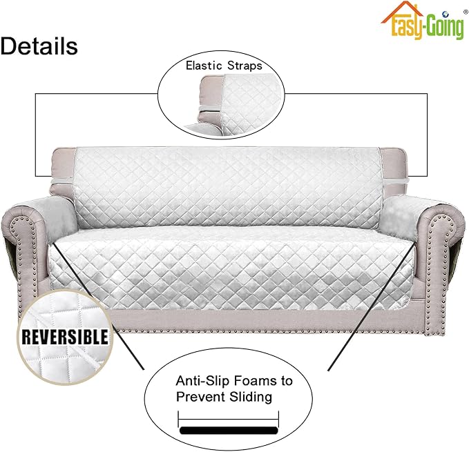 Easy-Going Reversible Couch Cover, Oversized Chair, Water Resistant Furniture - Image 3
