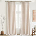 PleatedDrapes Modern Farmhouse Style Light Filtering Curtains by PleatedDrapes