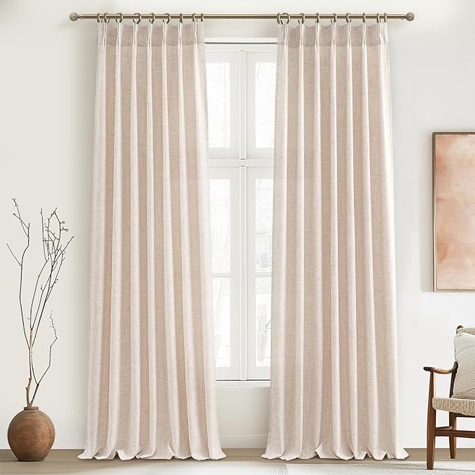 PleatedDrapes Custom Curtains for Living Room 2 Pages, Linen Curtains 102 by PleatedDrapes