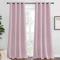 NICETOWN Baby Pink Blackout Curtains 102 inches Length for Living Room, 2 Panels, 55" Wide, Thermal Insulated Long Drapes for Large Window