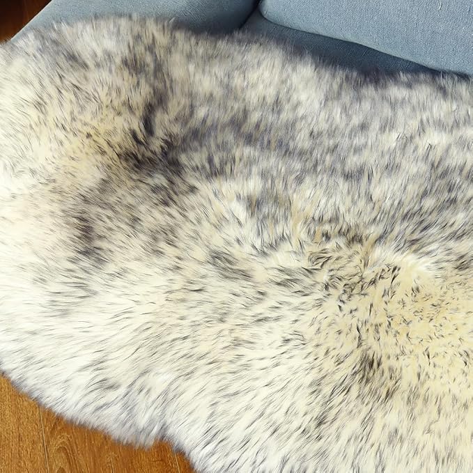 IRIWOOL Premium Genuine Fur Sheepskin Rug Real Australia Sheepskin Natural - Image 4