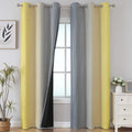 Yellow and Grey Ombre Blackout Curtains by ESTELARTEXTILER