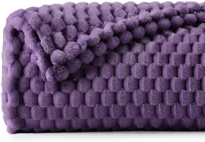 BEDELITE Purple Twin Blanket for Couch, Soft Cozy Gifts for Women, 60 * 80 | 3D by BEDELITE