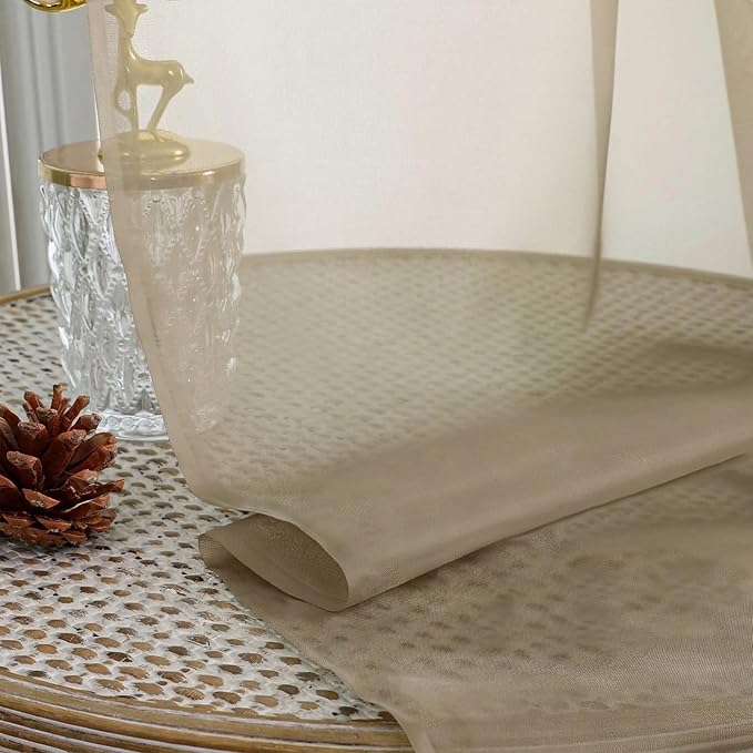 Taupe Bedroom Curtains 2 Panel Sets 96 Inch Length, 59 Inch Extra Wide Light - Image 4