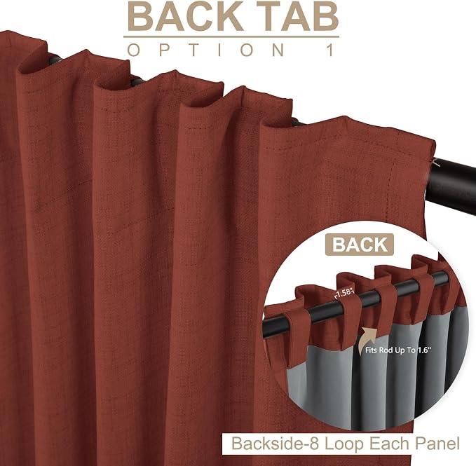 Faux Linen Total Blackout Curtains - Image 3