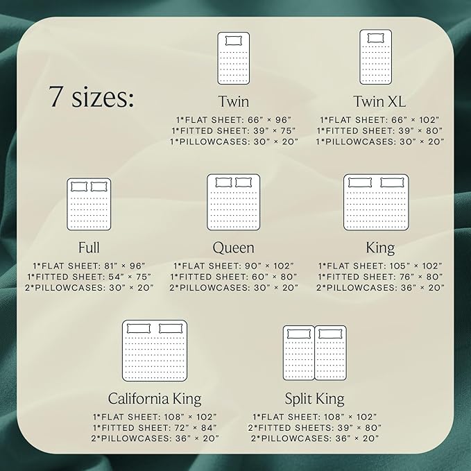 LuxClub 4 PC King Sheet Set, Deep Pockets Wrinkle Free Cooling Bed Sheets Hotel Bedding for Women, Men, Kids & Teens, Includes 1 Fitted Sheet, 1 Flat Sheet and 2 Pillowcases - Silky Soft Emerald