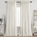 Cream Linen Curtains 87 Inches Long by Nanspring