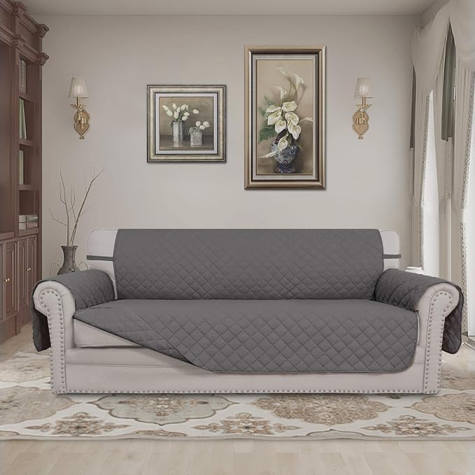 Easy-Going Reversible Couch Cover, 4 Seater Sofa, XX-Large Sofa, Water - Image 2
