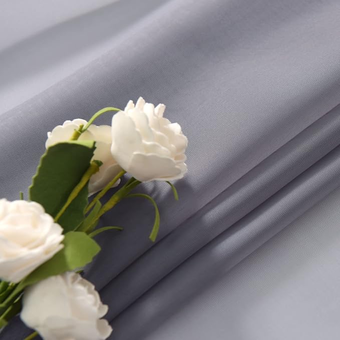SpaceDresser Sheer Voile Window Treatment Rod Pocket Curtain Panels - Image 5