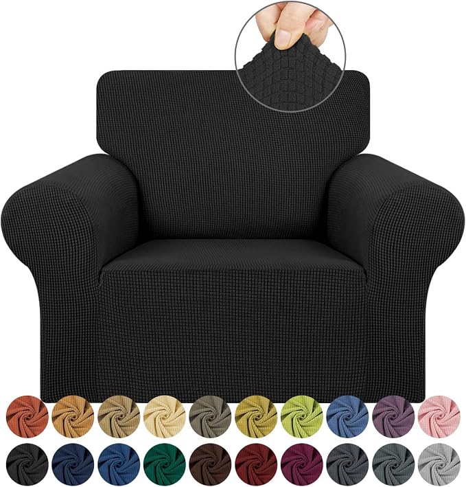 Stretch Chair Sofa Slipcover, Single Couch Cover, Pet Friendly Furniture by KEKUOU