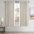 Topfinel 78 Inch Long Linen Blackout Curtains 2 Panels Set by Topfinel