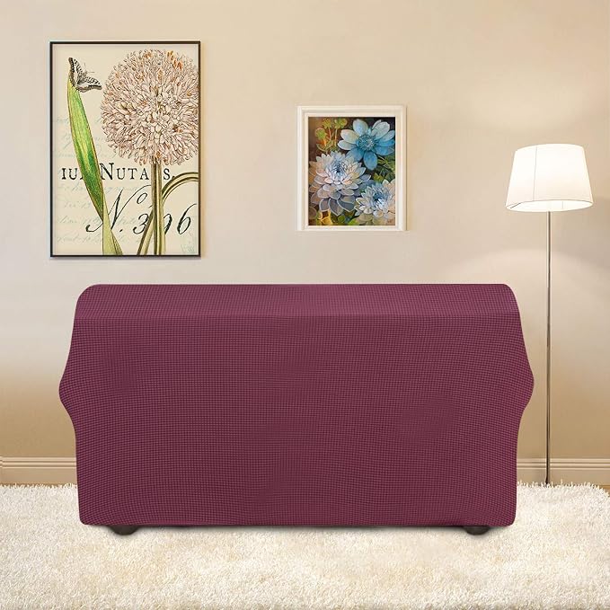 Easy-Going Stretch Loveseat Couch Covers Washable ASH Rose | 1-Piece Loveseat - Image 4