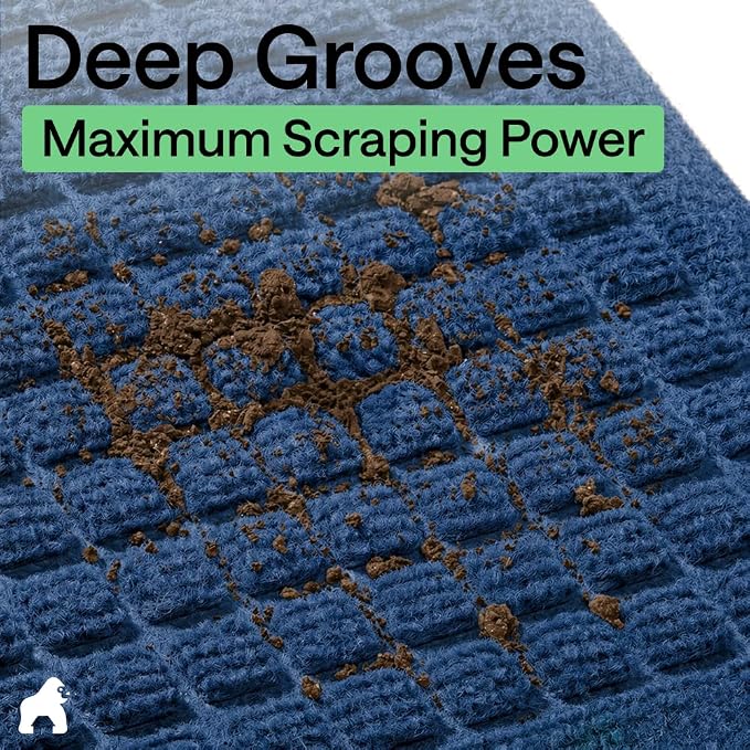GORILLA GRIP® Ultra Absorbent Front Door Mat Outside Entrance, Traps Dirt and - Image 5
