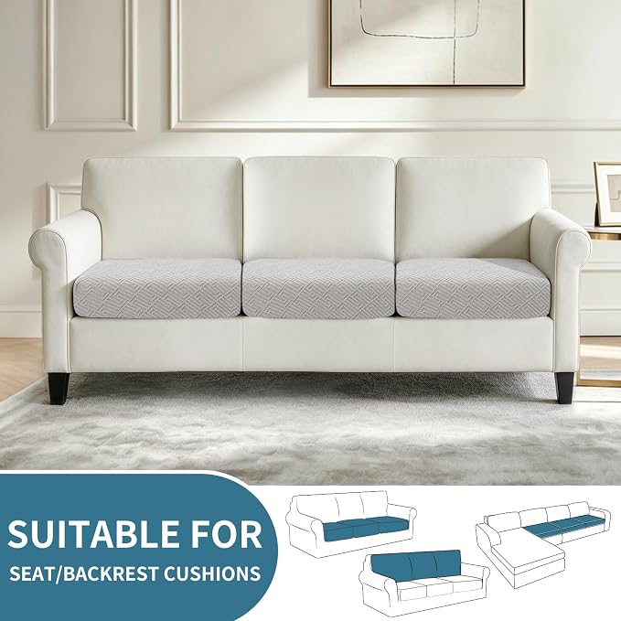 XINEAGE Couch Cushion Covers Seat Cushion Cover Thick Stretch Sofa Slipcovers 3 - Image 2