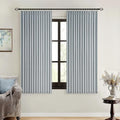 MIULEE Grayish Blue Pinch Pleated 100% Blackout Linen Curtains 40x63 Inches | by MIULEE