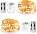 2 Pack 20ft 60 Led Fairy Lights with Remote Timer Waterproof Christmas Decor Battery Operated Twinkle Firefly Lights for Bedroom, Garden, Easter, Party, Christmas Indoor and Outdoor Decorations
