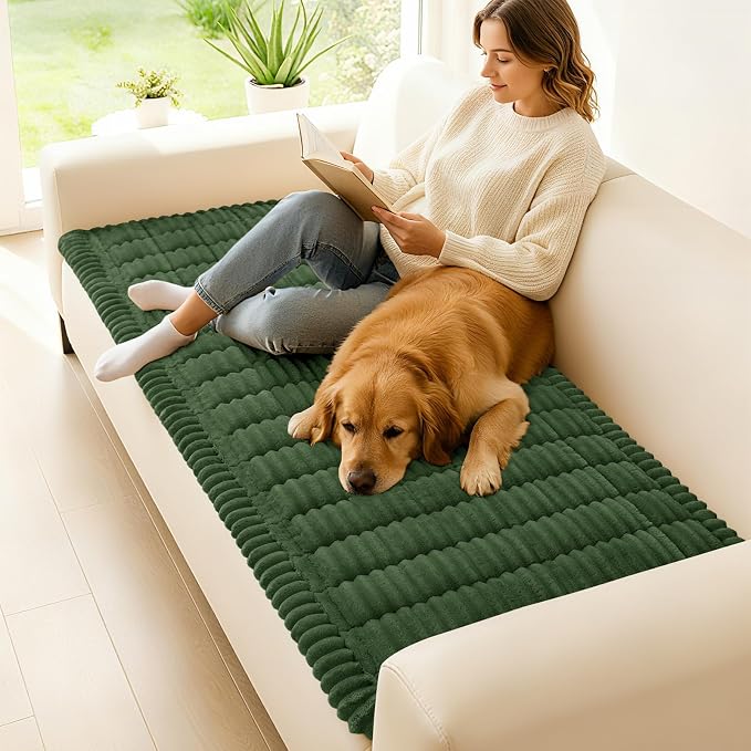 Couch Cover for Dogs, Washable Non Slip Plush Flannel Sofa Protector | Thick - Image 2
