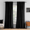 MIULEE Black Velvet Curtains 52x90 inches 2 Panels Luxury Blackout Curtains | by MIULEE