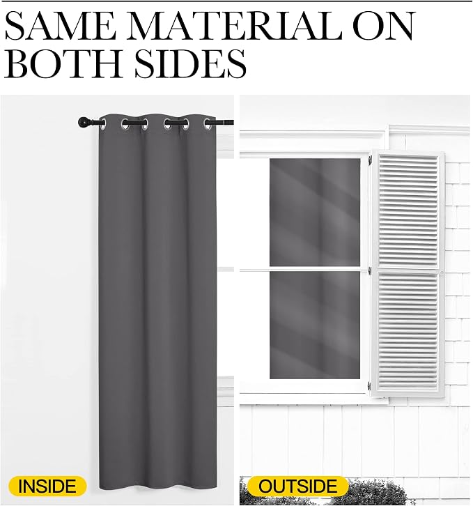 NICETOWN Bedroom Curtains Blackout Drapery Panels, Three Pass Microfiber - Image 5