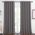 NICETOWN Blackout Gray Curtain 110 inch Length, Grommet Extra Long Thermal by NICETOWN