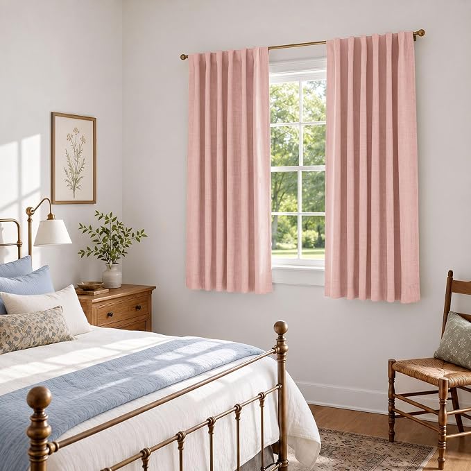 Faux Linen Total Blackout Curtains - Image 5