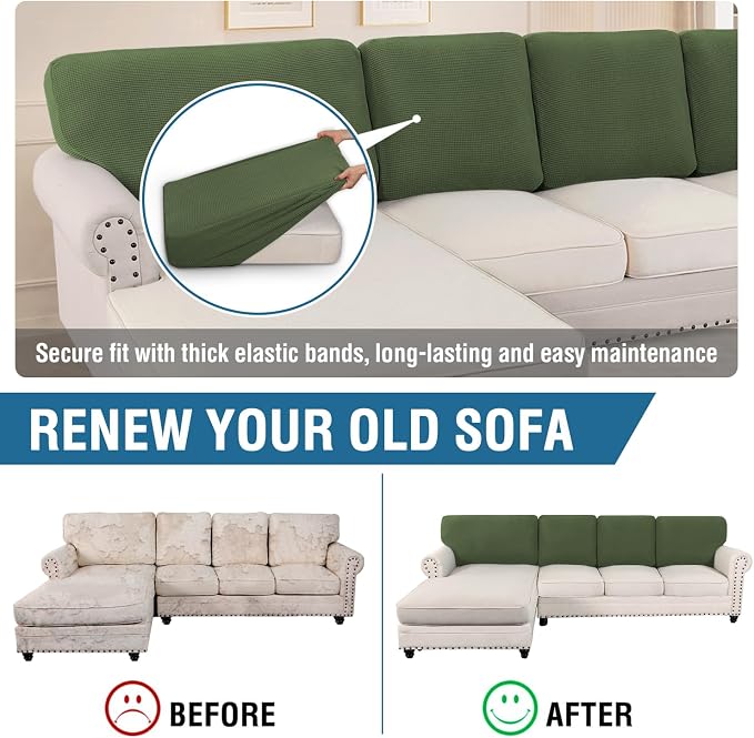 H.VERSAILTEX Backrest Cushion Covers Sectional Couch Back Cushion Covers - Image 5