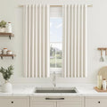 100% Blackout Linen Short Curtains by Guken